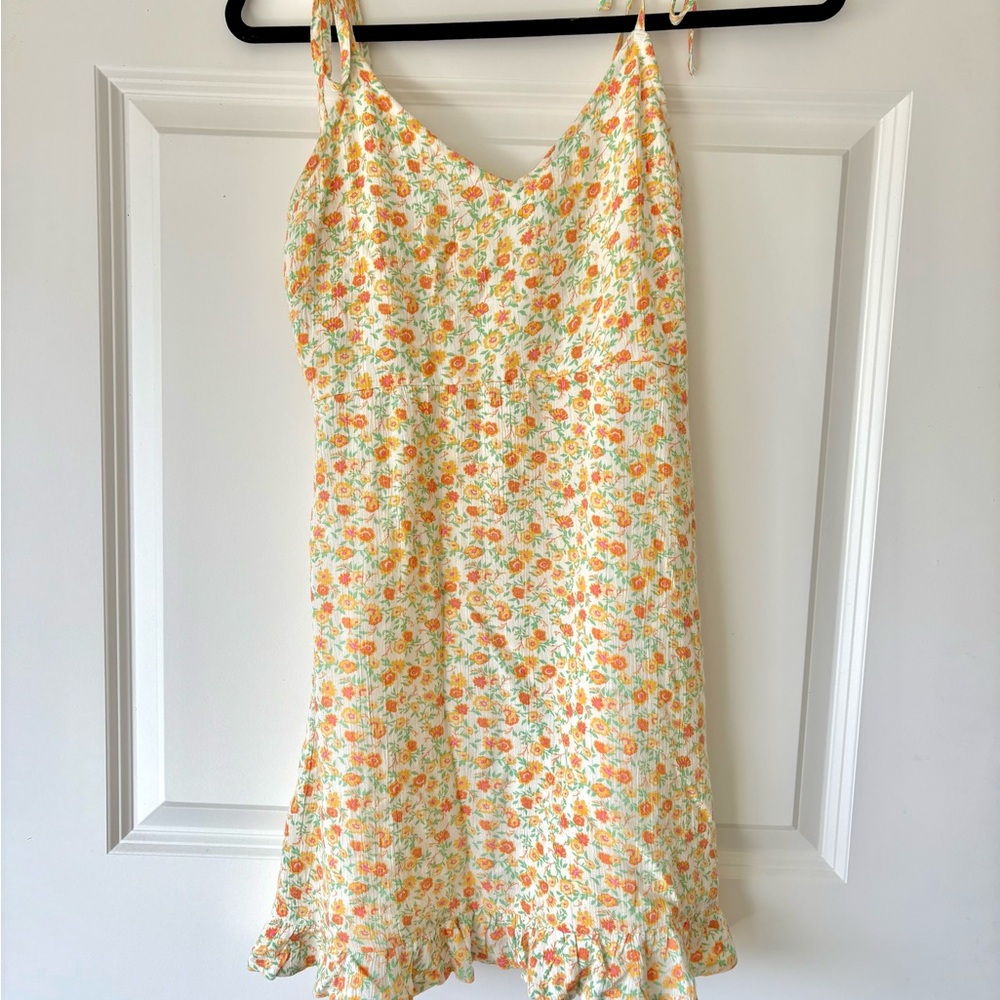 Billabong Floral Mini Dress - Orange and White